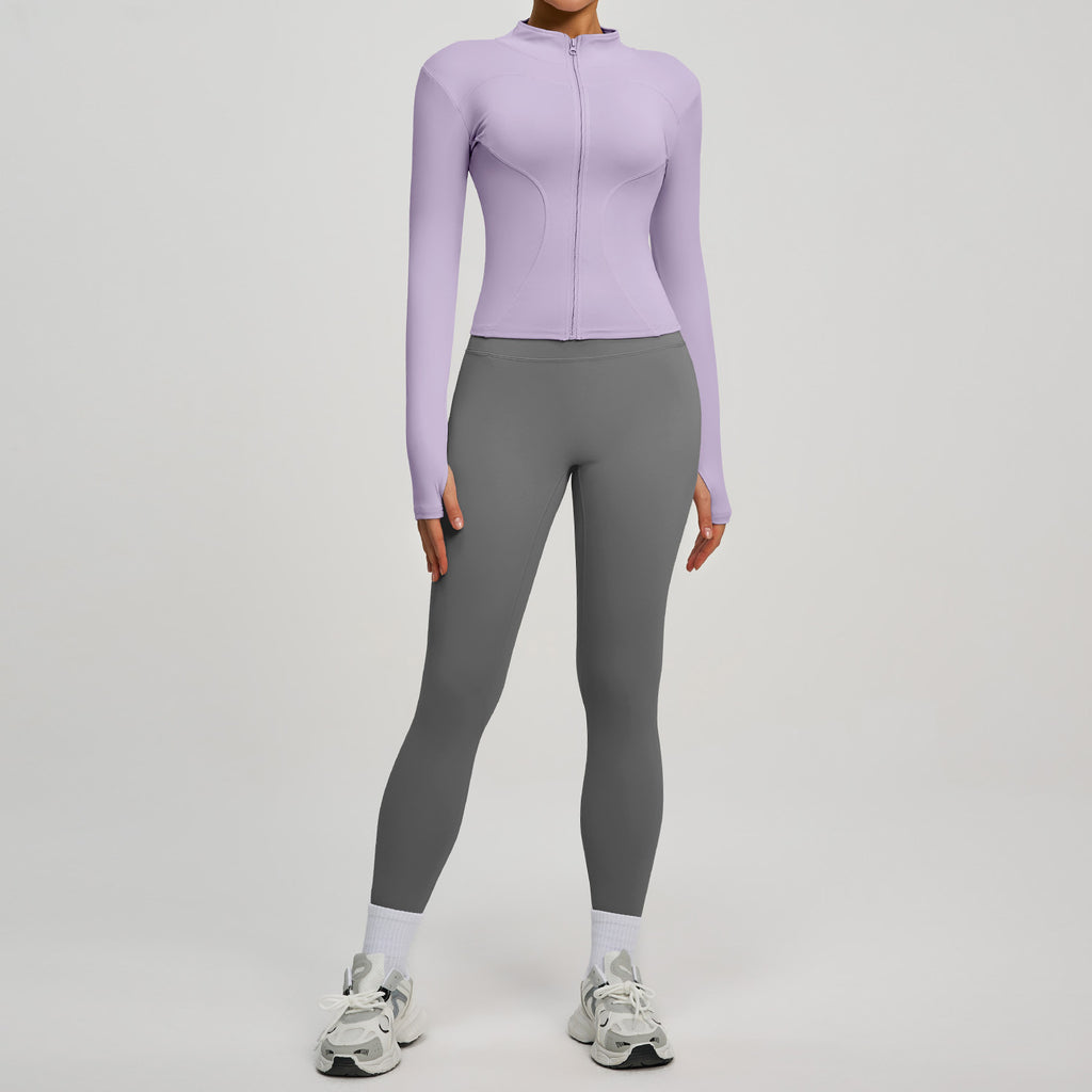 Lady's high-waisted yoga workout outfit