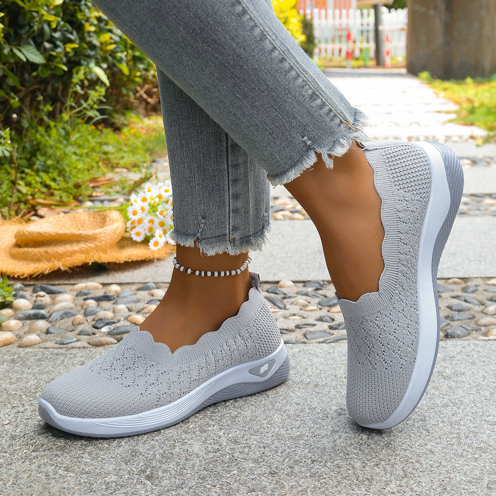 Middle-aged and elderly walking shoes, easy-to-wear casual shoes with one-step lacing