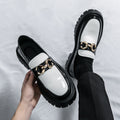 Mens Casual Leather Shoes with Horse Buckle