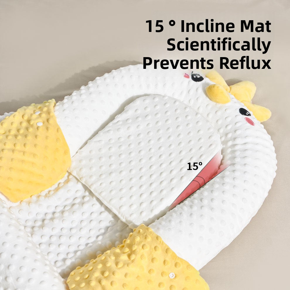 Baby Anti-Jump Soothing Bed with Slope Pad