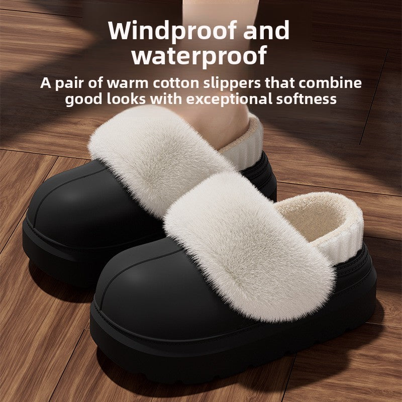 Warm Cotton Slippers with Removable Inner Cover