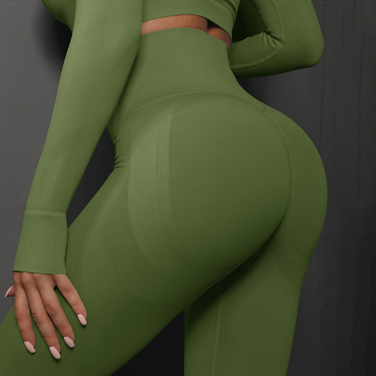 Knitted Seamless Peach Hip Skinny Yoga Pants