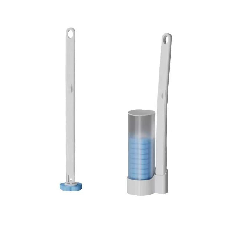 Disposable Toilet Brush Set with Wall Mount Holder