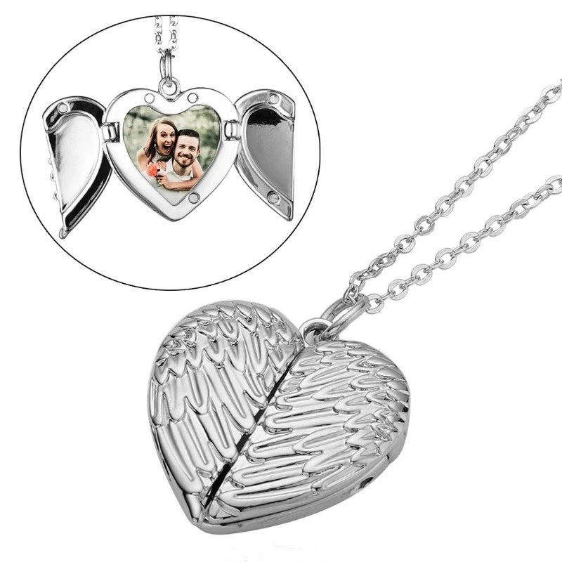 Heart Photo Locket Necklace