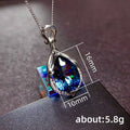 Ivory Sapphire Drop-shaped Gemstone Necklace