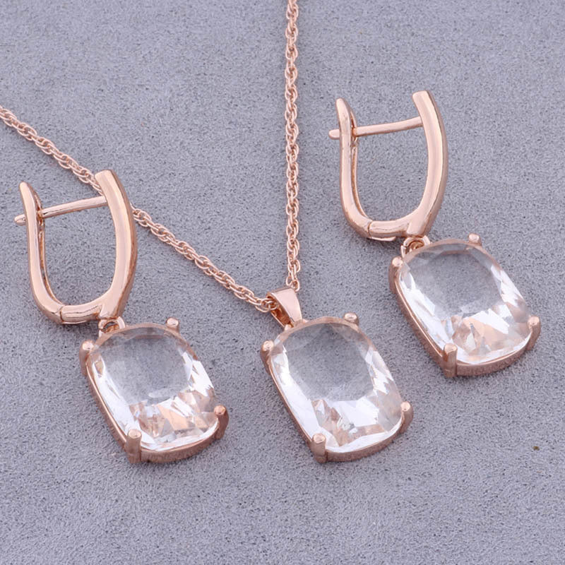 Minimalist Geometric Earrings and Necklace Set