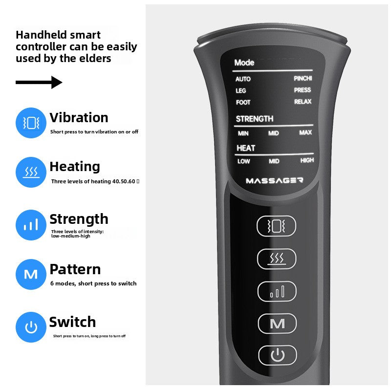 Hot compress leg massager