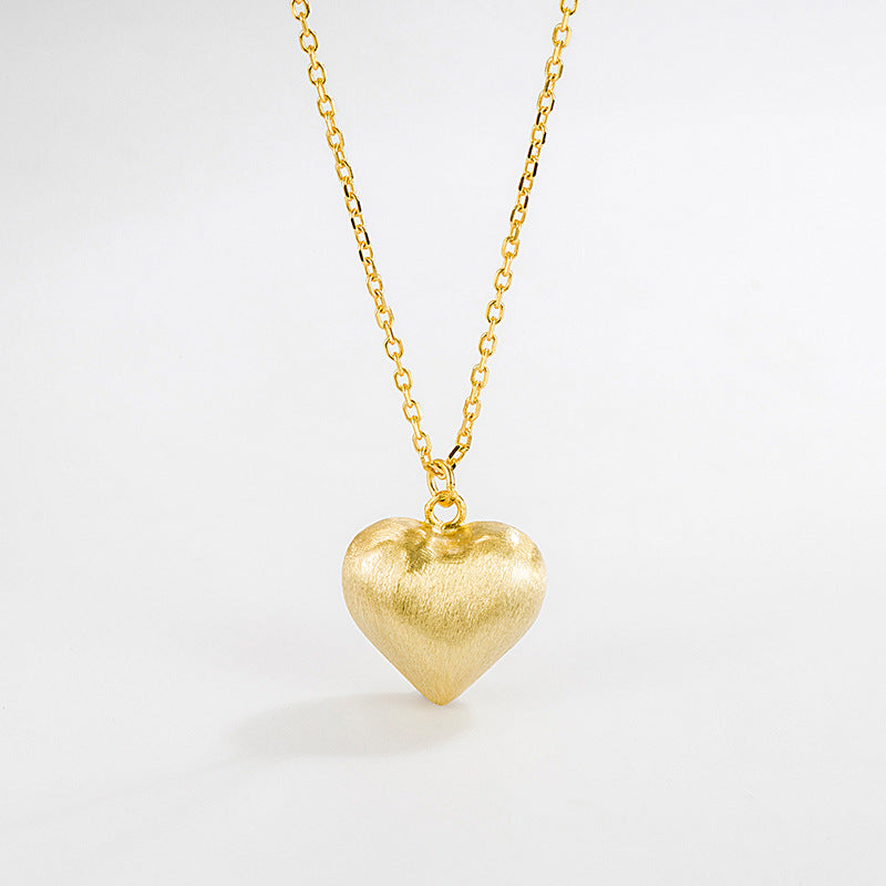 Korean Style Heart Necklace 925 Sterling Silver