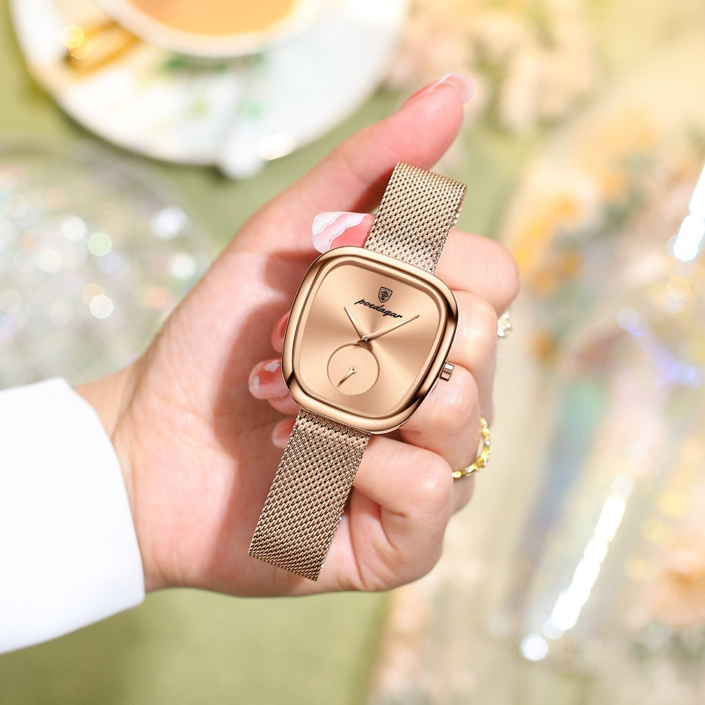 Fashion Quartz Women's Watch with Stainless Steel Mesh Strap