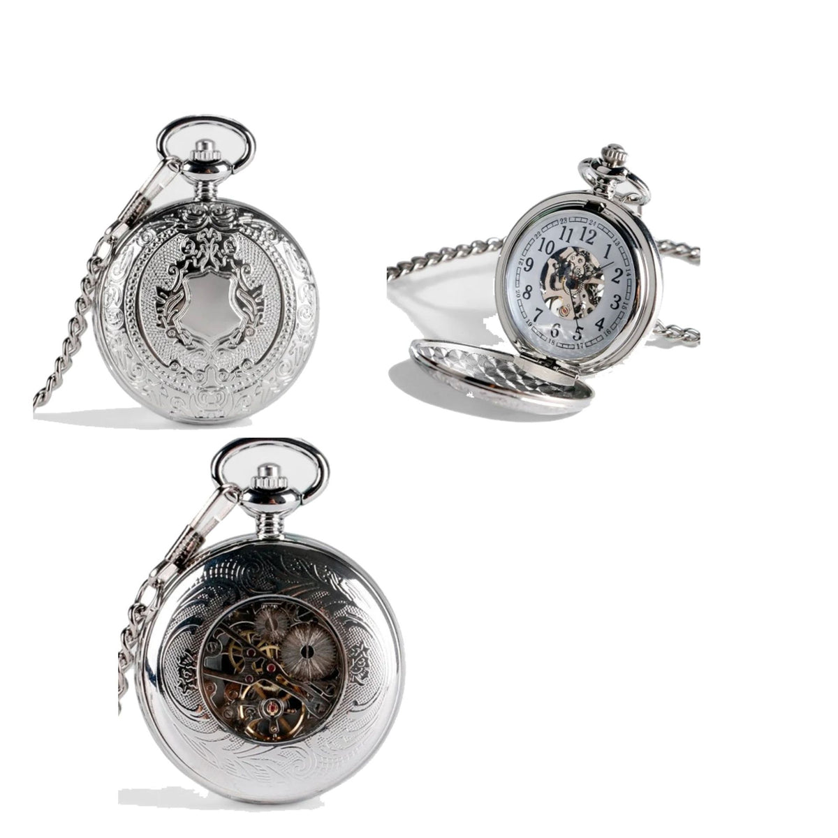Retro Mechanical Pocket Watch Double Cover