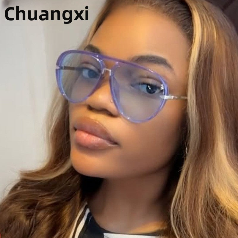 Retro Large Frame Sunglasses for Men and Women