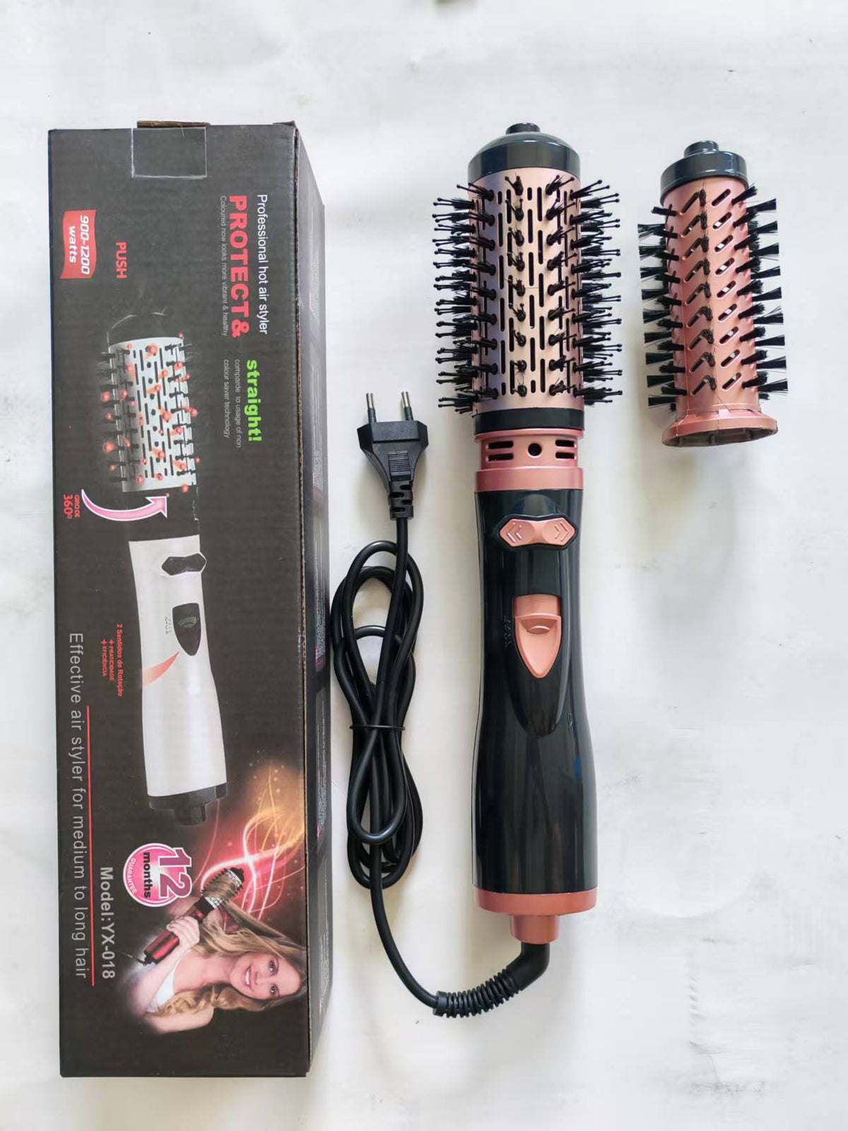 Automatic Hair Styler Comb with Curling Straightening and Blow Drying Functions