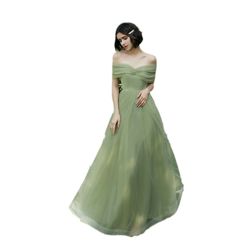 Elegant One-Shoulder Long Evening Dress