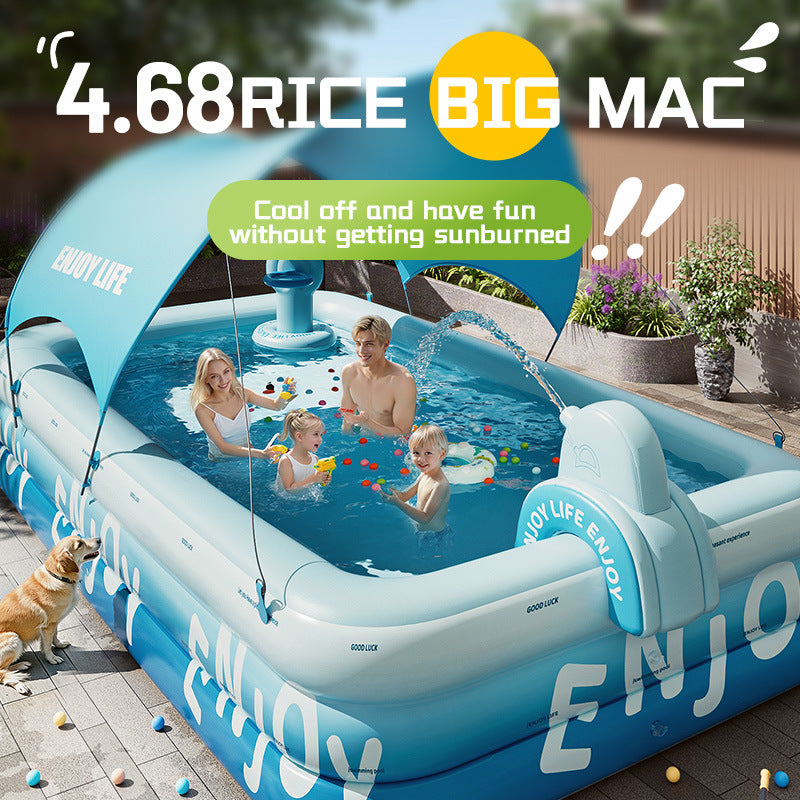 Thickened Inflatable Swimming Pool for Family Recreation