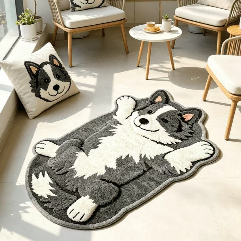 Diatomaceous Earth Floor Mat with Sleeping Cat Design