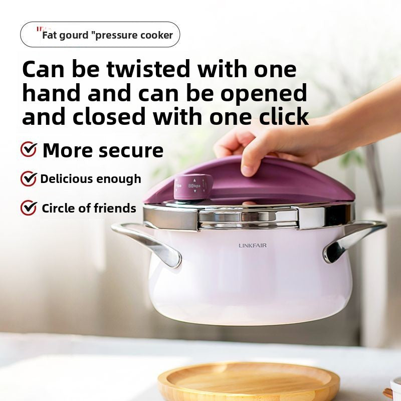 Pressure cooker, small and compact, made of 304 stainless steel, suitable for household use
