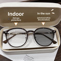 Photochromic Anti-Blue Light Oval Glasses