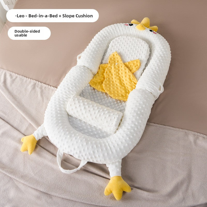 Baby Anti-Jump Soothing Bed with Slope Pad