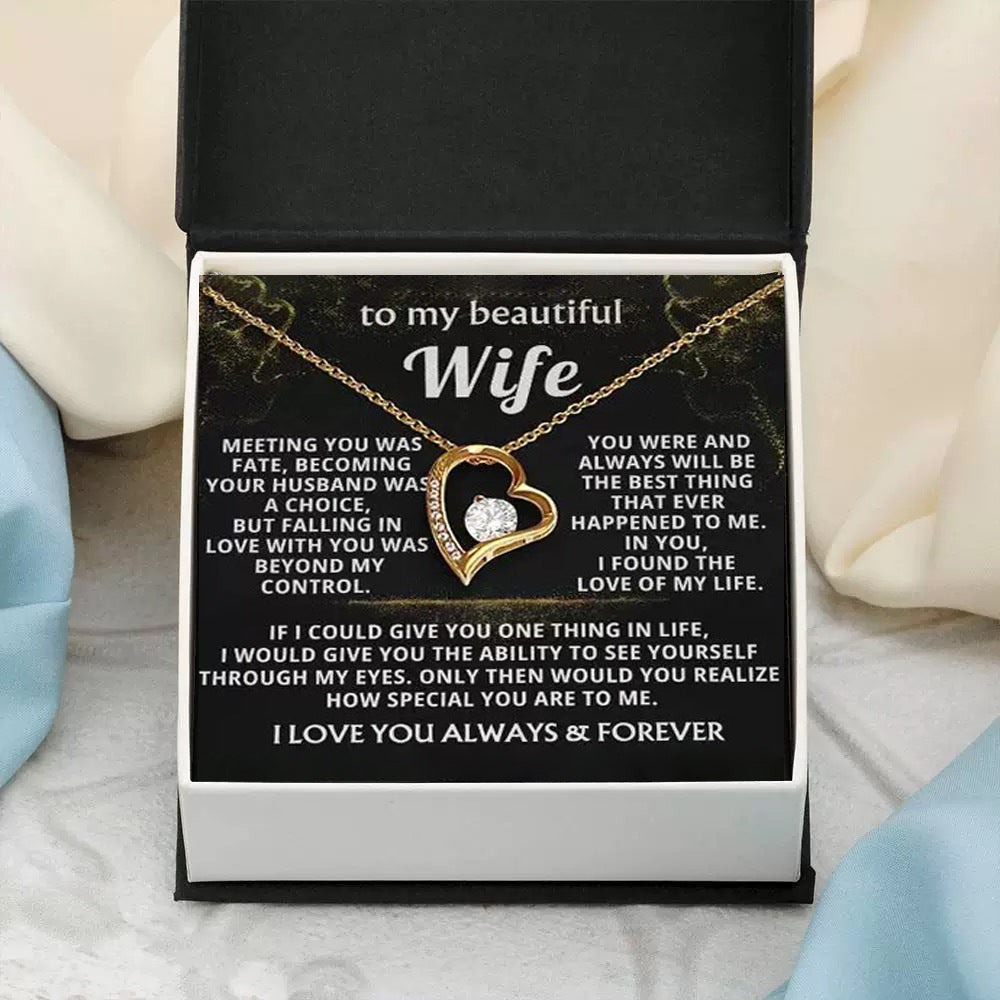 Heart-Shaped Zircon Pendant Necklace with Gift Box