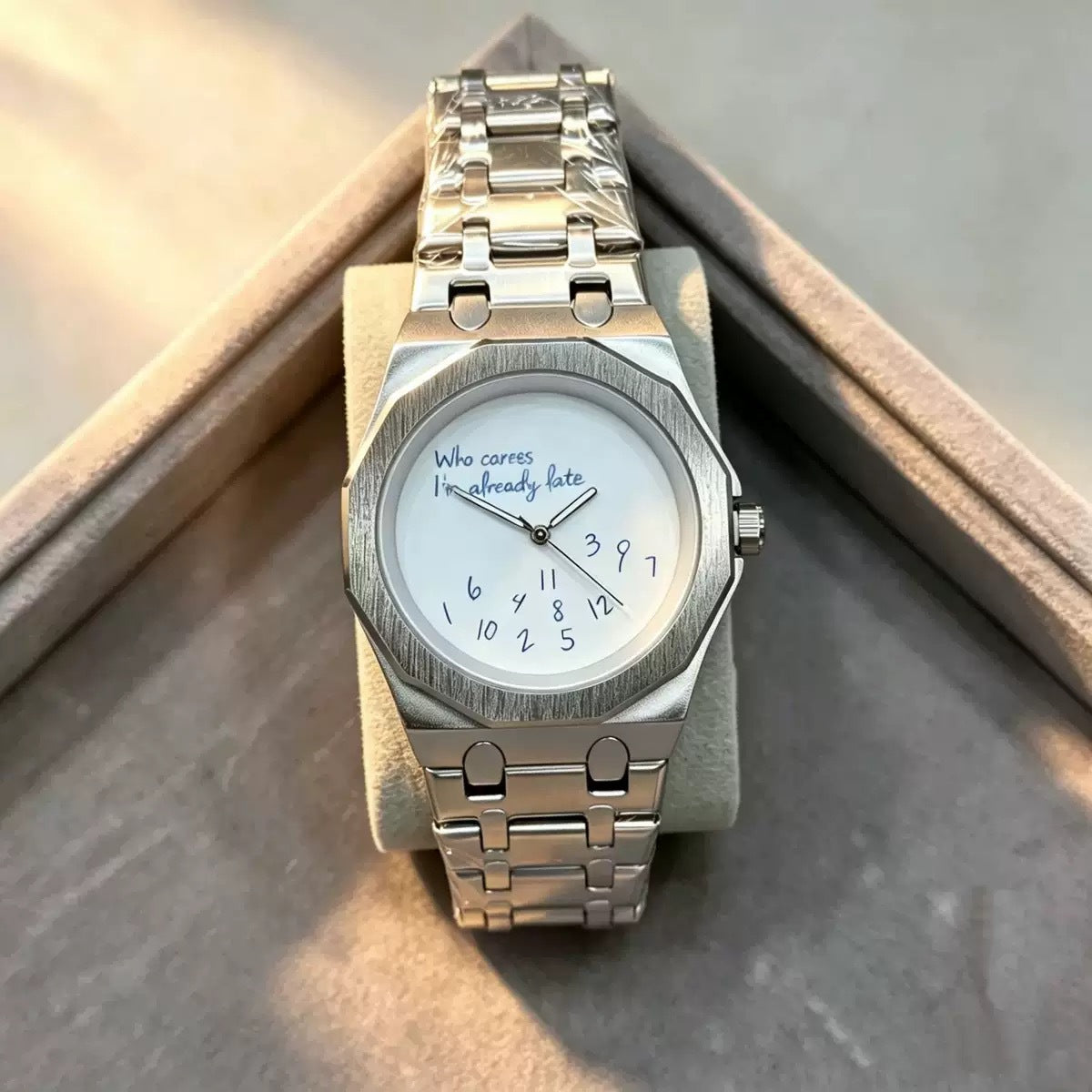 Fashion Digital Luminous Men Watch Octagonal Steel Band