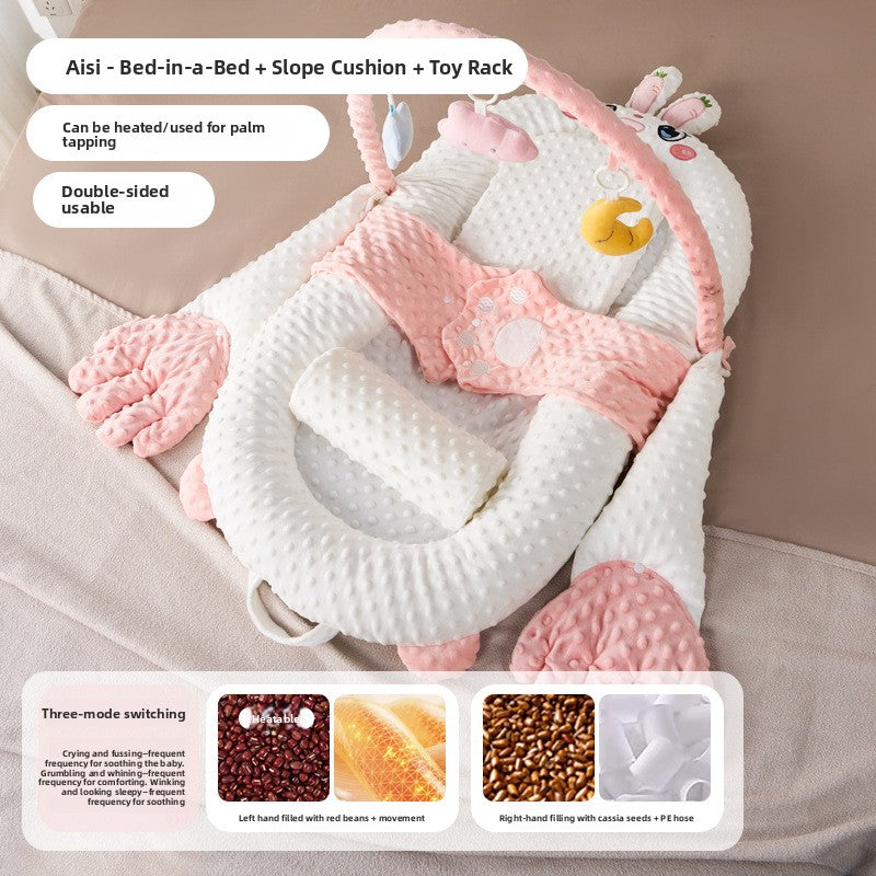 Baby Anti-Jump Soothing Bed with Slope Pad