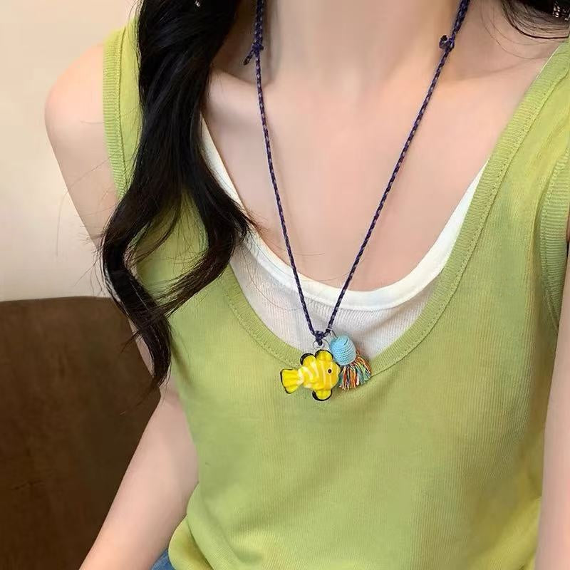 Seaside Shell Starfish Pendant Necklace