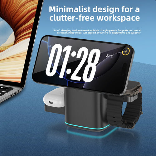 3-in-1 Metal Wireless Charger