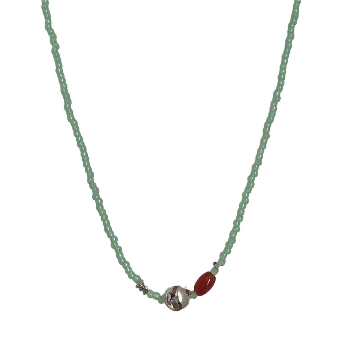 Green beaded necklace