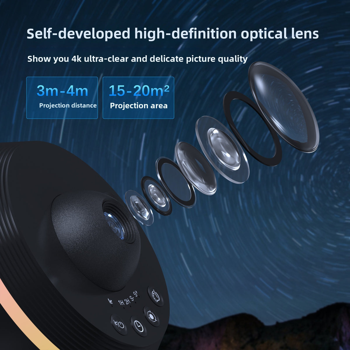 Adjustable Focus Star Projector Night Light