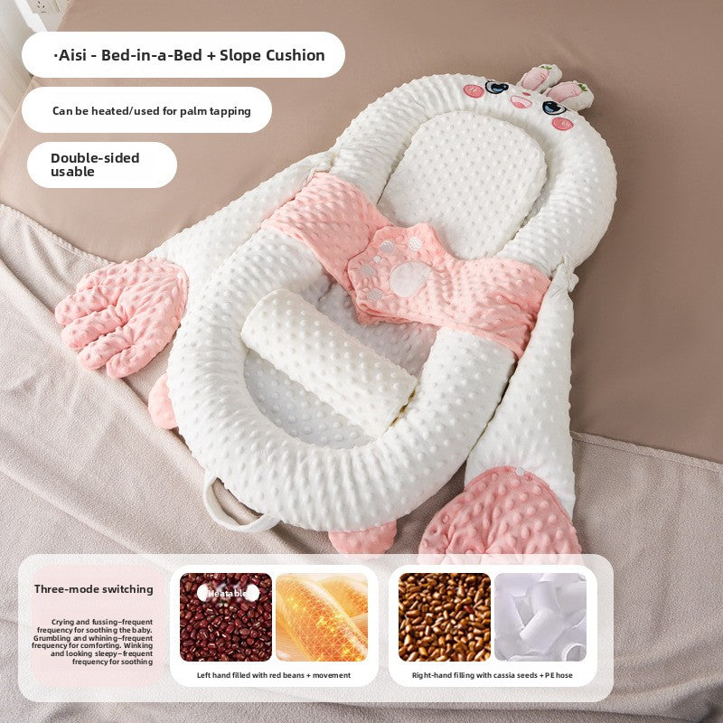 Baby Anti-Jump Soothing Bed with Slope Pad