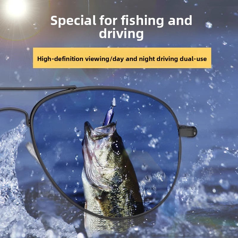 Men's Polarized Photochromic Sunglasses for Driving and Fishing