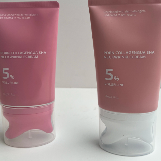 Neck Gua Sha Massage Cream Pink Bottle Collagen Lifting Cream