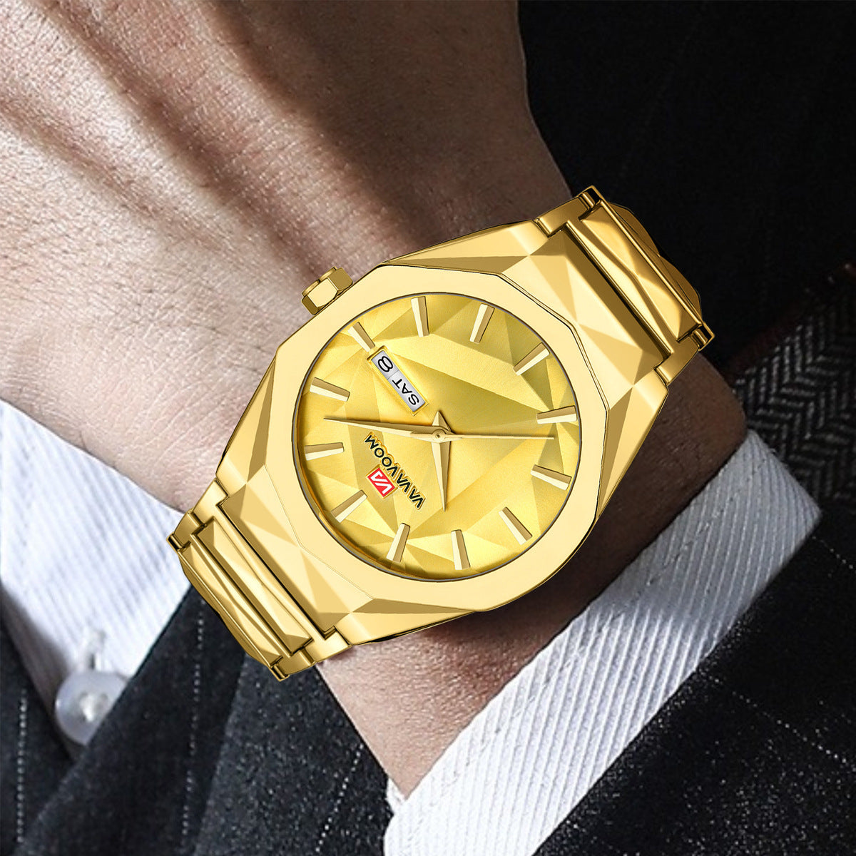 Men's Dual Calendar Waterproof Quartz Watch