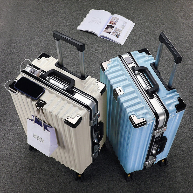Durable Password Lock Suitcase with USB Charging Port