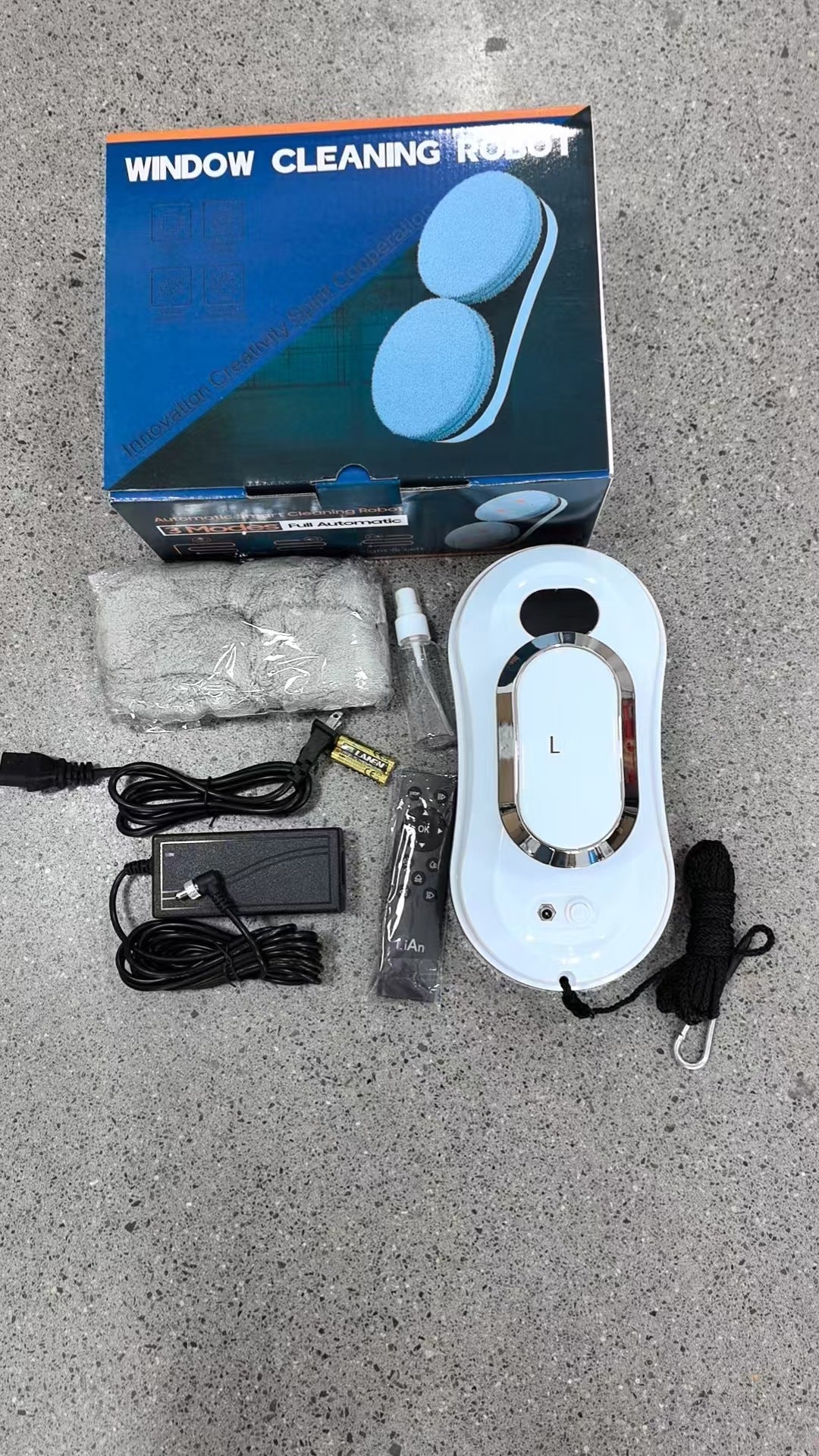 Electric Window Cleaning Robot Dual Sided Dry Wet