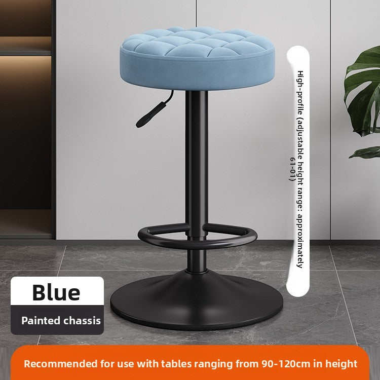 Adjustable Height Swivel Bar Stool with Backrest
