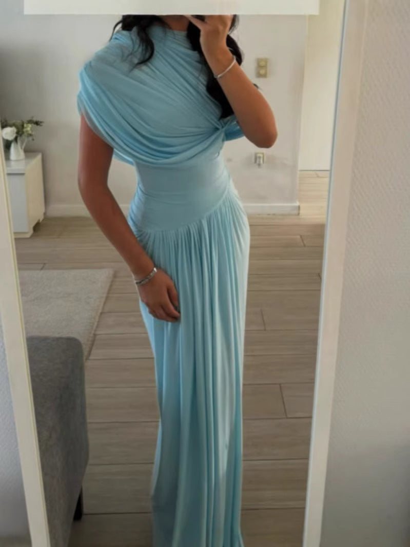 Retro Wrap Bodycon Long Dress