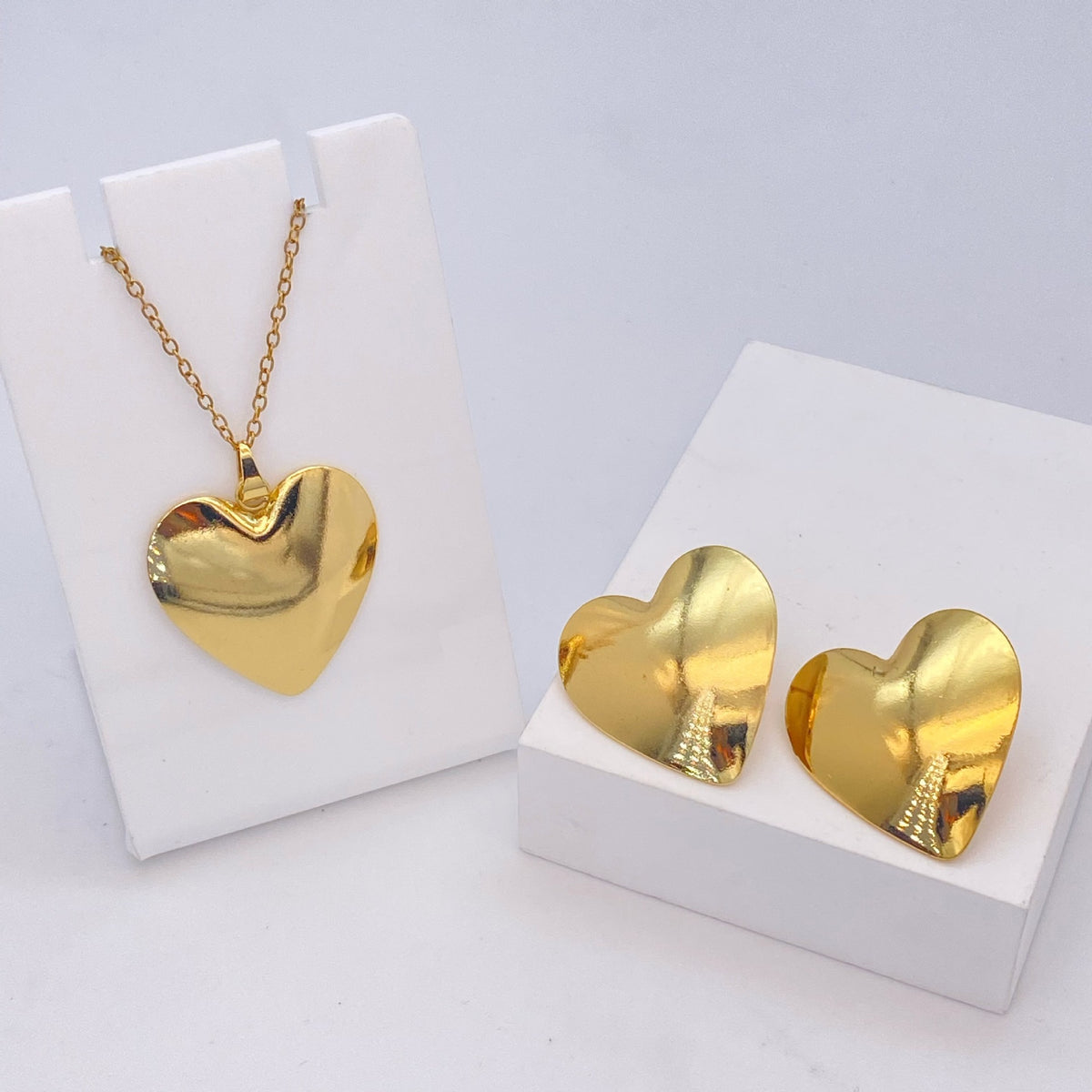 Stainless Steel Earrings and Necklace