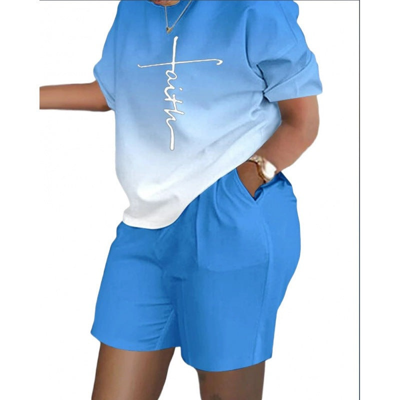 3D Digital Print Women's Two-Piece Sportswear Set