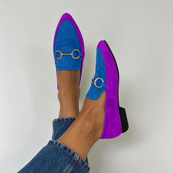 Womens Pointed Toe Suede Mules