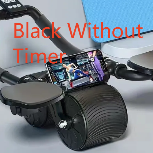 Ab wheel with automatic rebound