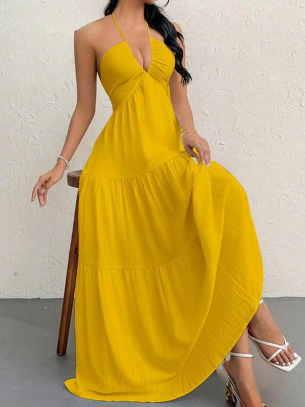 Womens Halter Neck Summer Dress