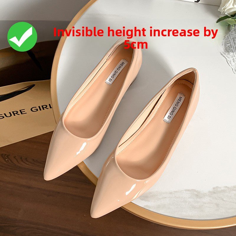 Womens Patent Leather Pointed Toe Flats