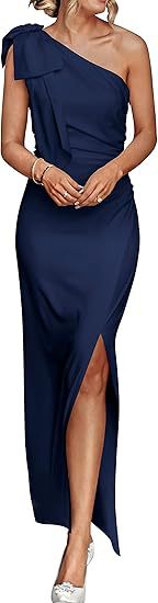 One Shoulder Evening Banquet Dress