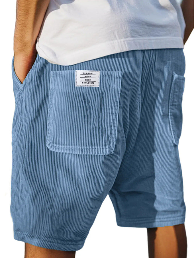 New Style Cross-Border Foreign Trade Men's Fashion American-Style Multi-Pocket Vintage Corduroy Shorts