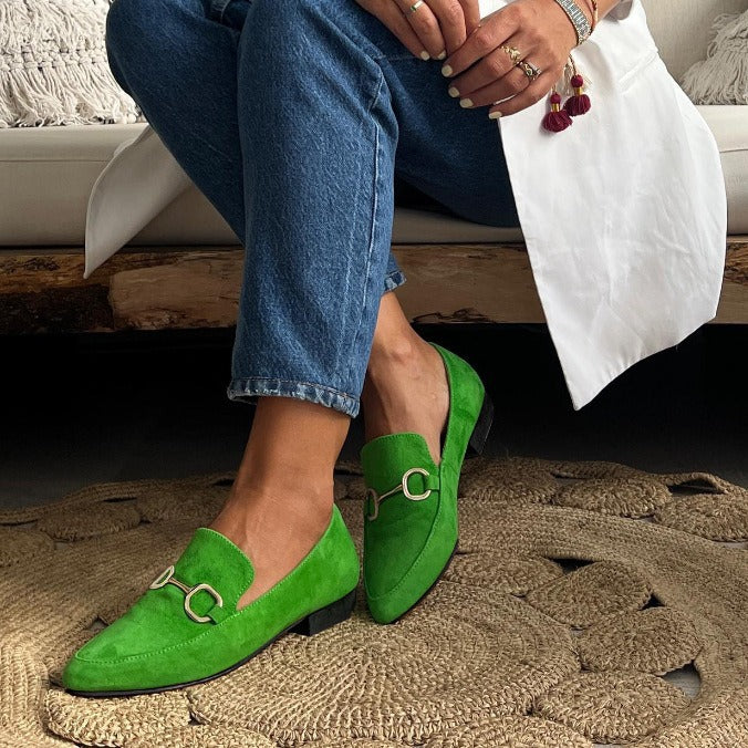Womens Pointed Toe Suede Mules