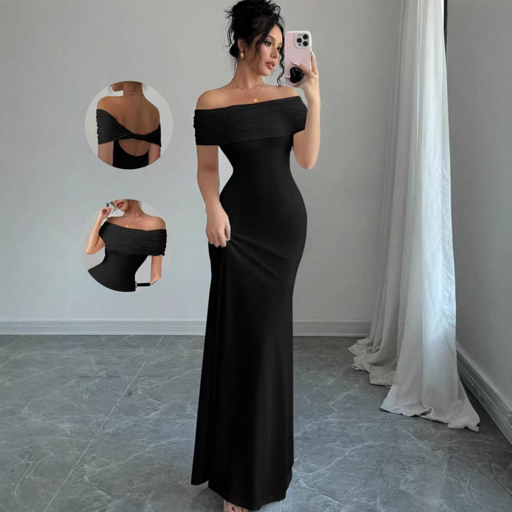 Sleeveless One Shoulder Bodycon Dress