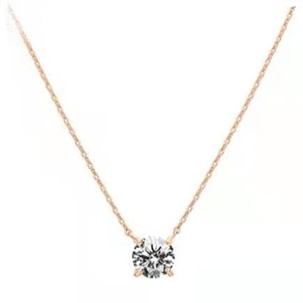 18K Gold Plated Simulated Diamond Pendant Necklace