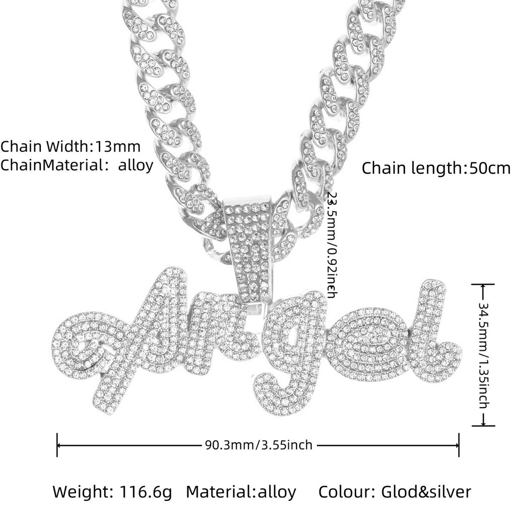 Cuban chain necklace pendant