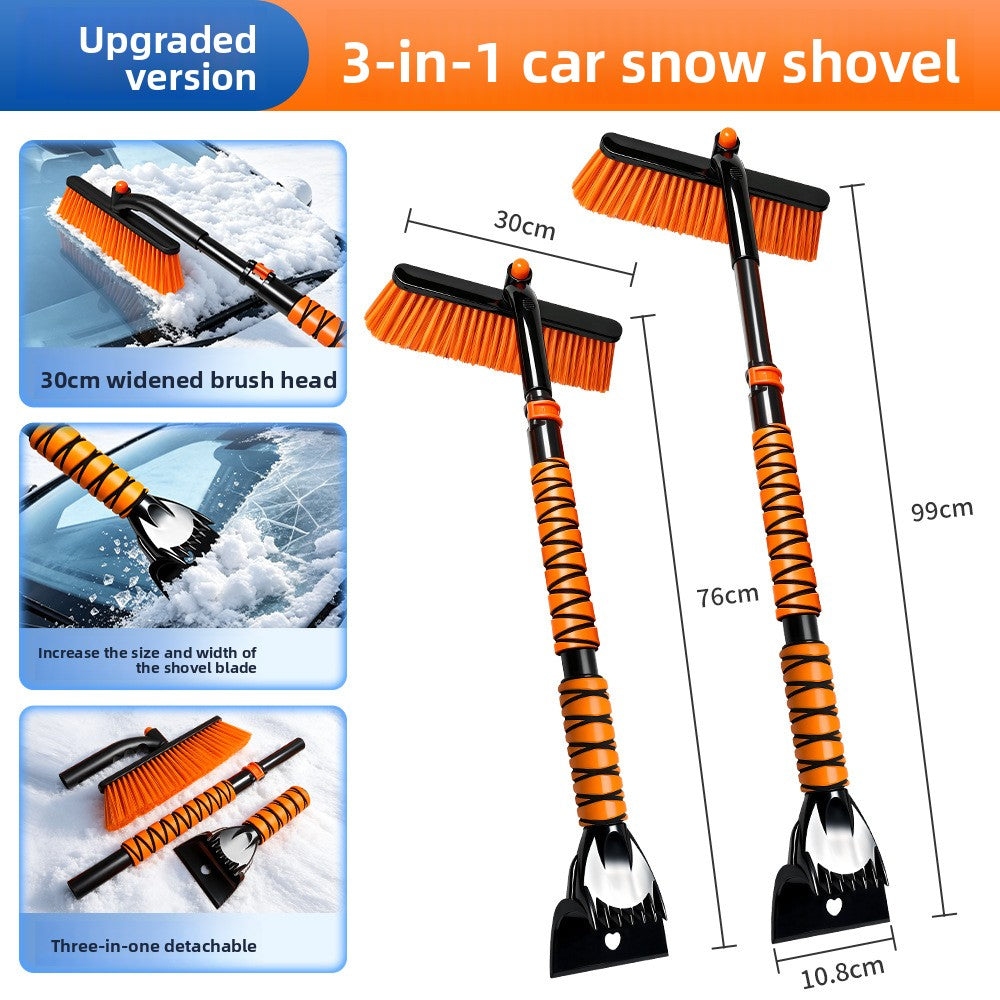 3-in-1 detachable car snow shovel